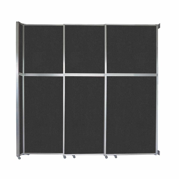 Operable Wall Sliding Room Divider 9'9" x 10'3/4" Black Fabric